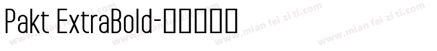 Pakt ExtraBold字体转换